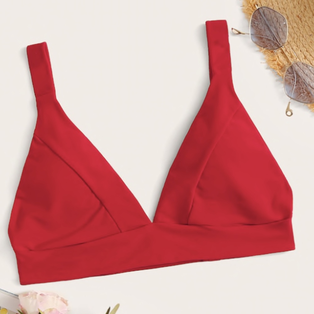 red bikini top